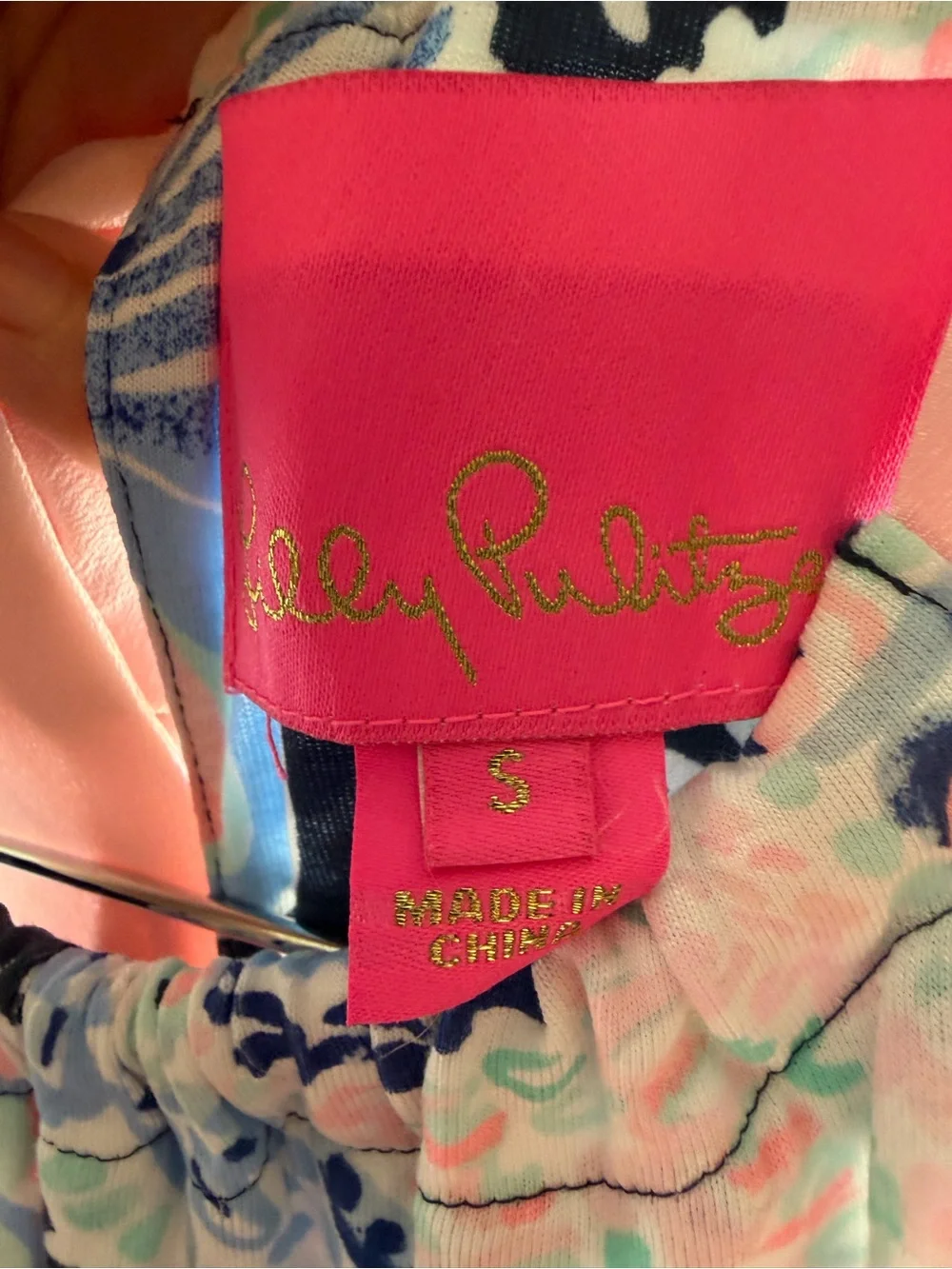 Lilly Pulitzer Navy Floral Halter Maxi Dress with Pastel Accents - Picture 7 of 7